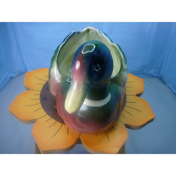 Vtg Royal Copley Cermic Duck Planter - Picture 2 of 8